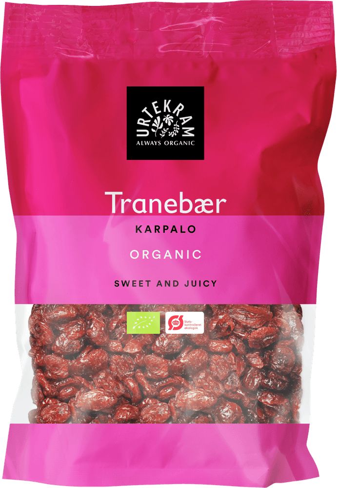 Urtekram Luomu Karpalo, tuotepakkaus 120 g