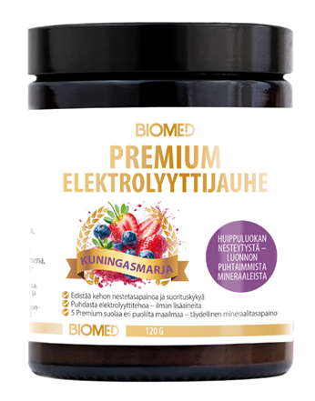 Biomed Premium Elektrolyyttijauhe Kuningasmarja-Biomed-Hyvinvoinnin Tavaratalo