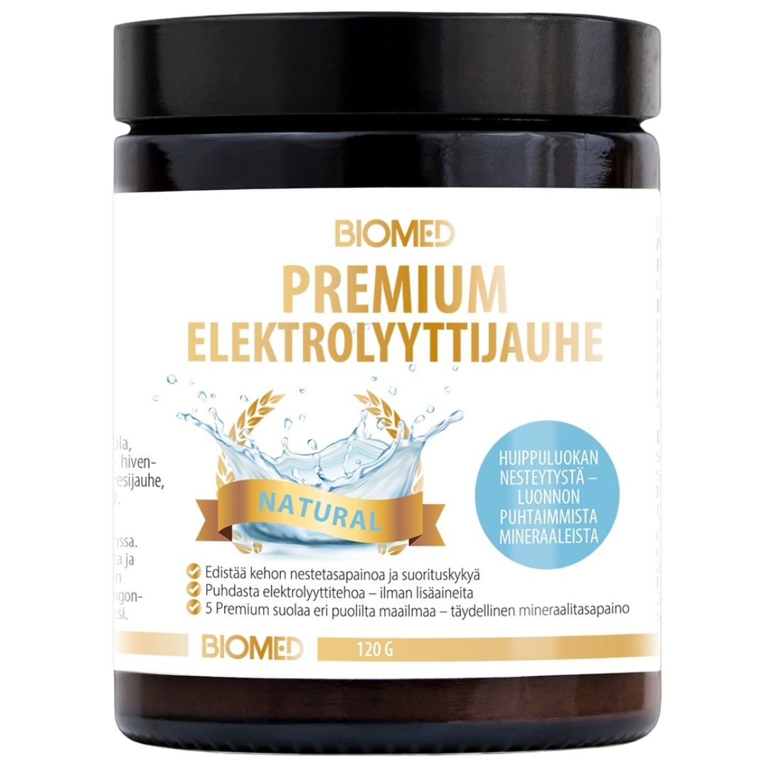 Biomed Premium Elektrolyyttijauhe Natural-Biomed-Hyvinvoinnin Tavaratalo