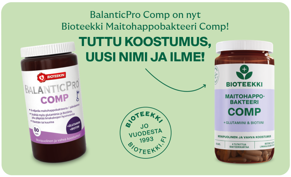 Bioteekki Maitohappobakteeri Comp-Bioteekin-Hyvinvoinnin Tavaratalo