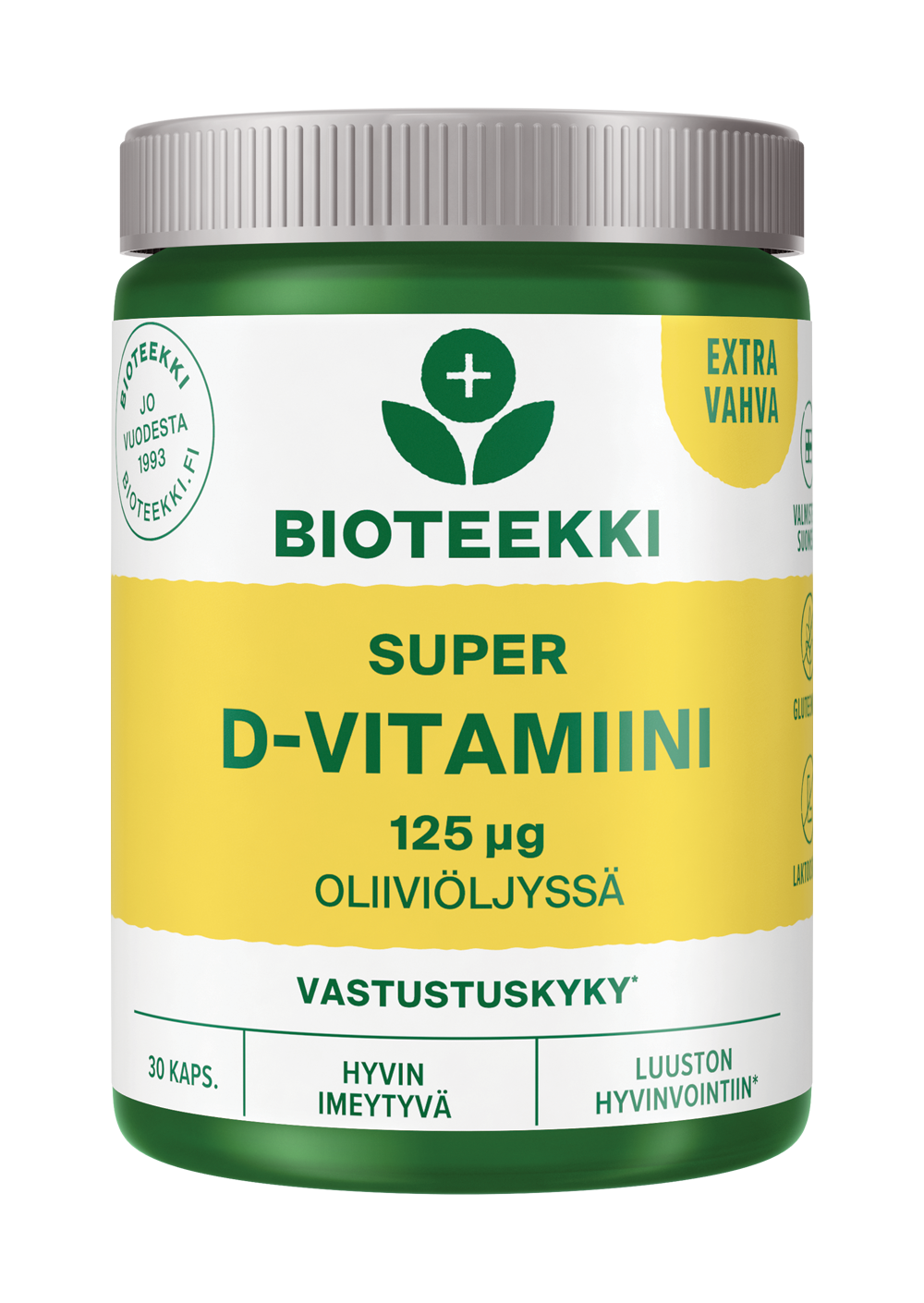 Bioteekki Super D-vitamiini 125 mikrog-Bioteekin-Hyvinvoinnin Tavaratalo
