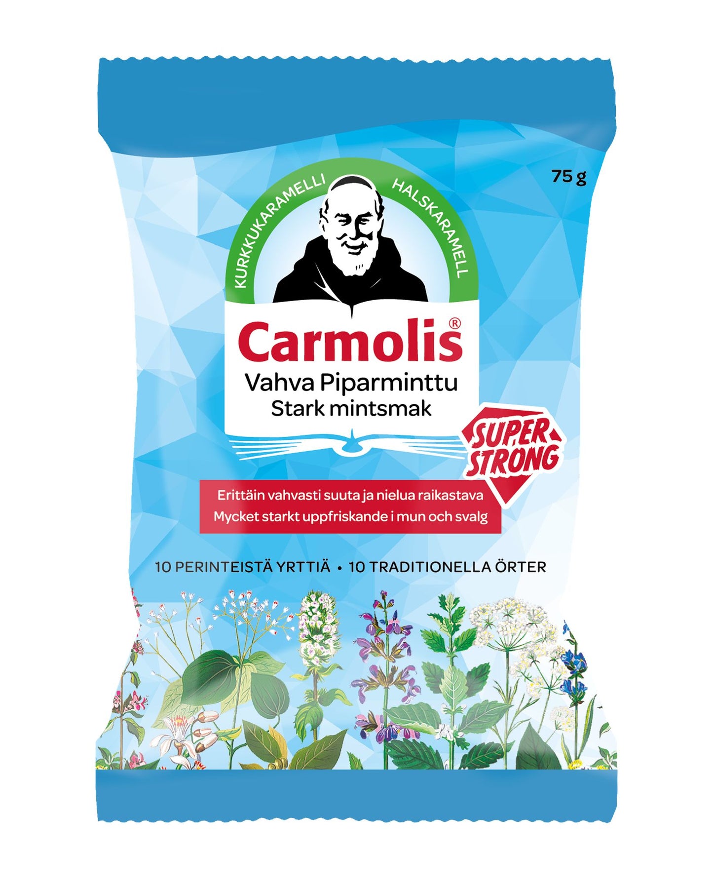 Carmolis Yrttikaramelli Vahva Piparminttu-Carmolis-Hyvinvoinnin Tavaratalo
