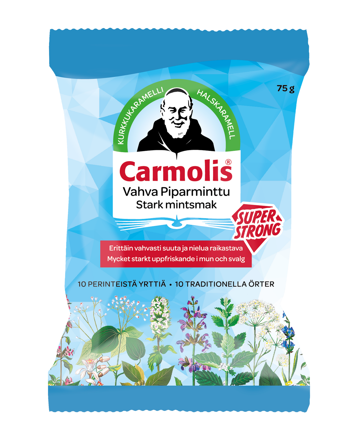 Carmolis Yrttikaramelli Vahva Piparminttu-Carmolis-Hyvinvoinnin Tavaratalo