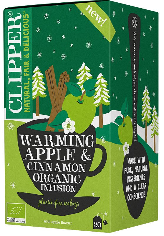 Clipper Luomu Omena-Kanelihauduke 20 pussia – talvinen omena- ja kanelihauduke