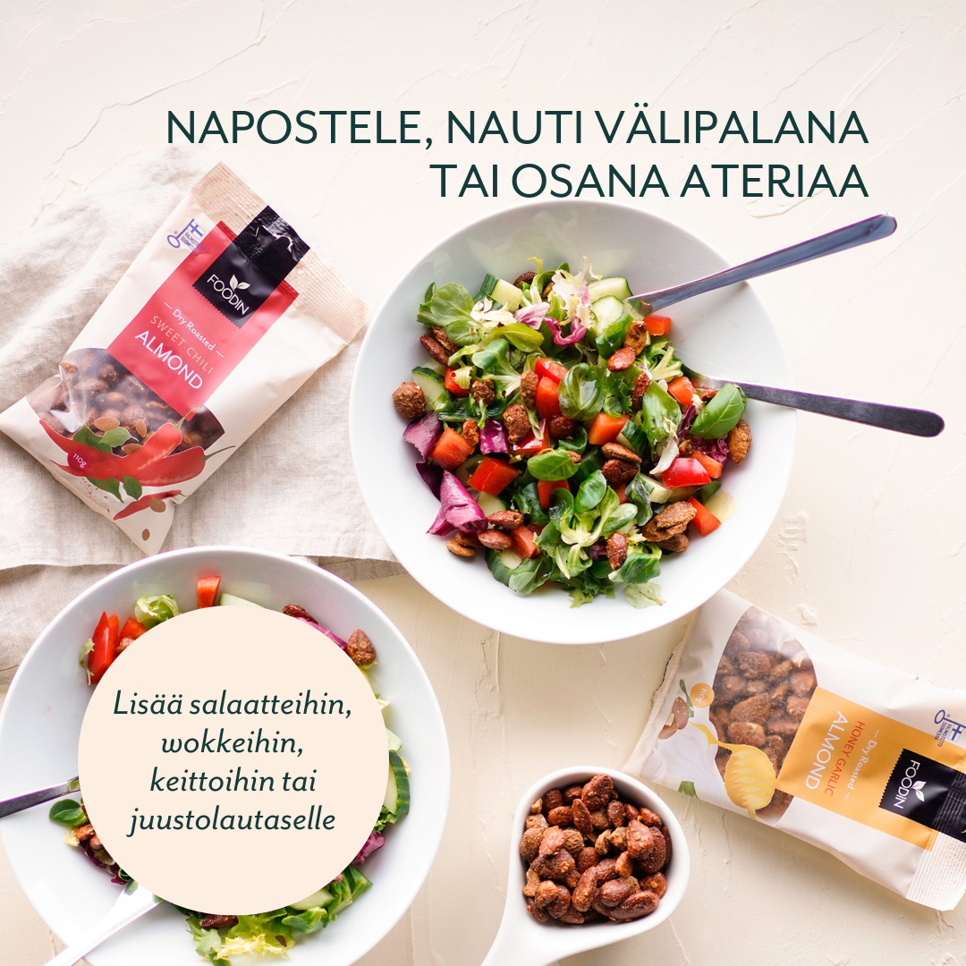 Foodin Sweet Chili Almonds-Foodin-Hyvinvoinnin Tavaratalo