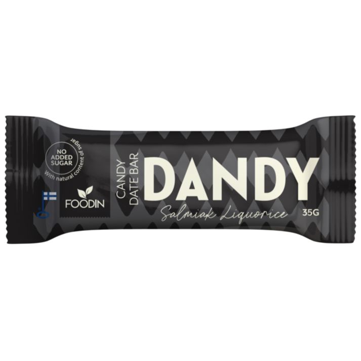Foodin Dandy Candy Date Bar Salmiak Liquorice-Foodin-Hyvinvoinnin Tavaratalo