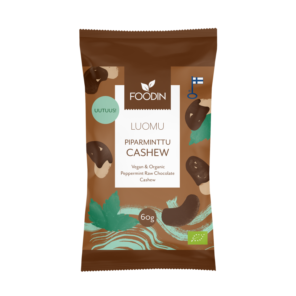 Foodin Luomu Piparminttu Cashew-Foodin-Hyvinvoinnin Tavaratalo