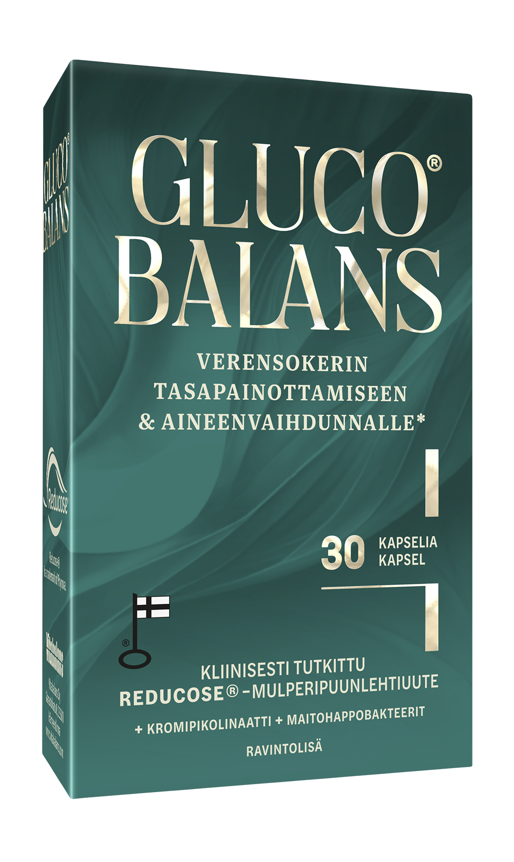 Glucobalans ravintolisä 30 kapselia – Reducose-mulperipuunlehtiuutetta, kromia ja maitohappobakteereita