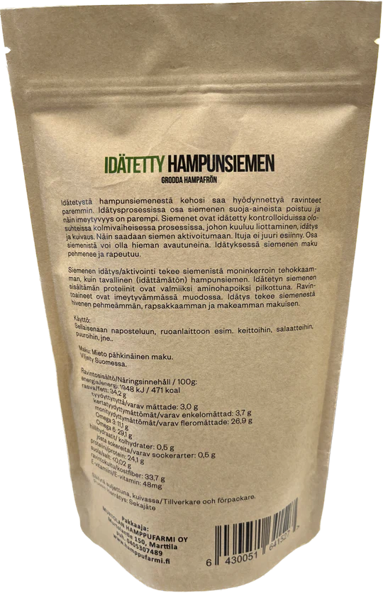 Hamppufarmi Idätetty Hampunsiemen-Murtolan Hamppufarmi-Hyvinvoinnin Tavaratalo