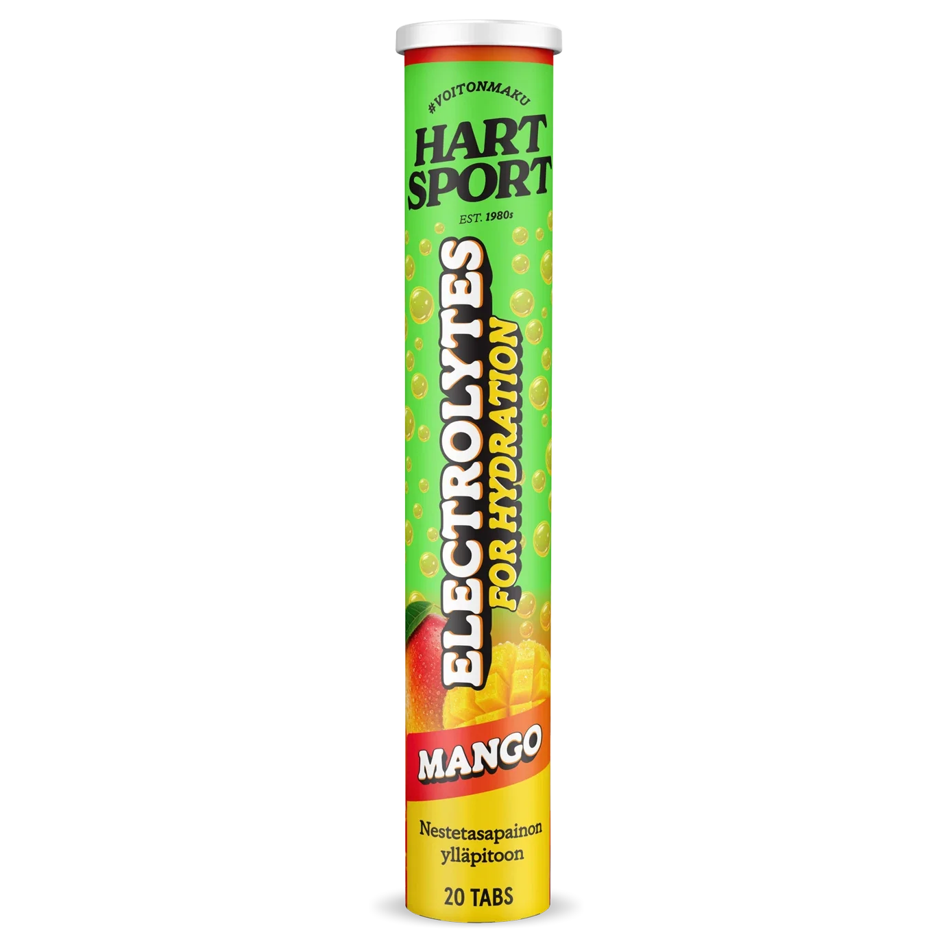 Hart-Sport Electrolytes -elektrolyyttiporetabletti, mangon maku, 20 tablettia