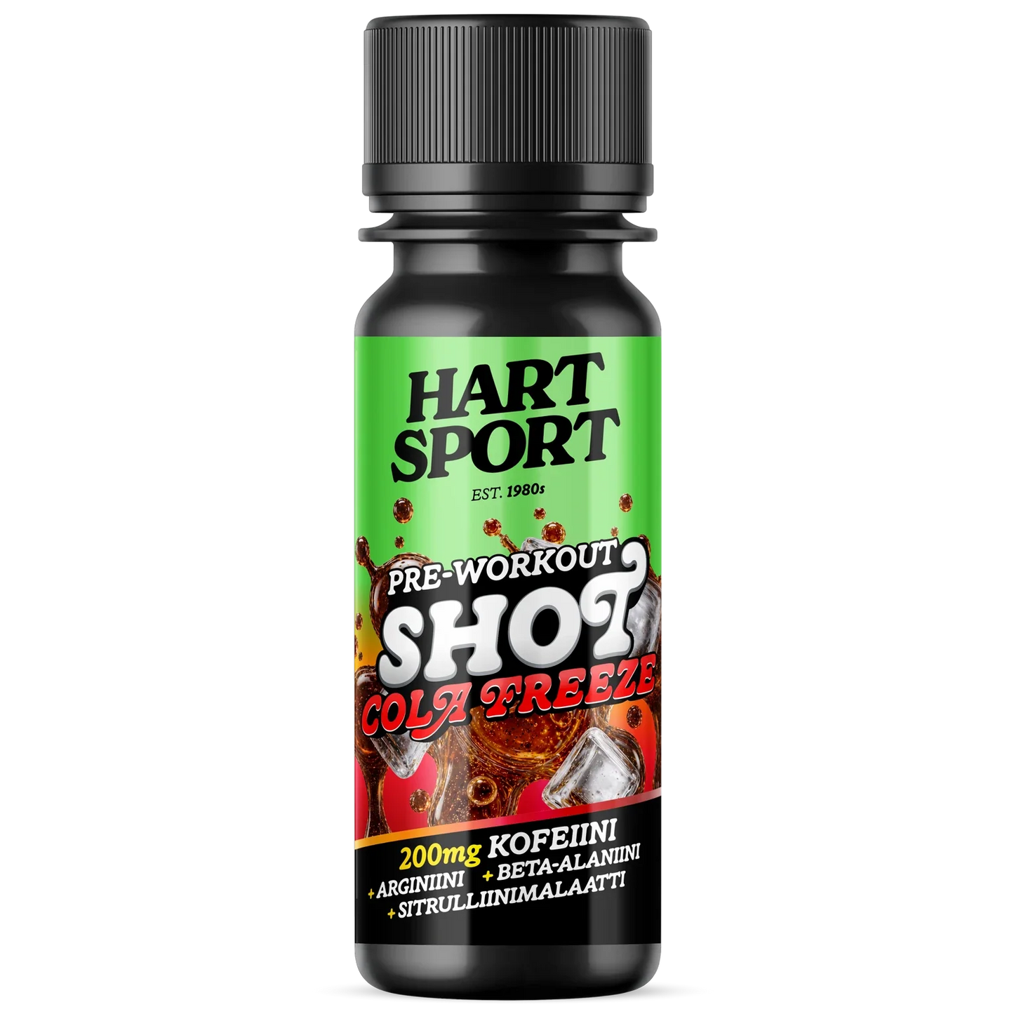 Hart-Sport Pre-Workout Shot, Cola Freeze, 60 ml käyttövalmis shotti