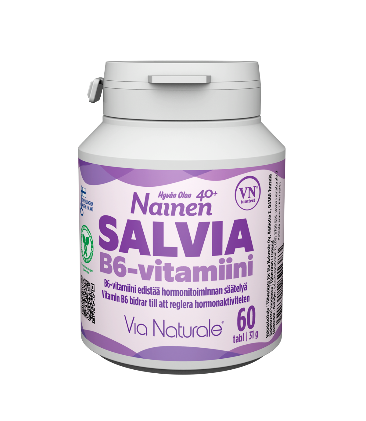 Hyvän Olon Salvia B6-vitamiini-Via Naturale-Hyvinvoinnin Tavaratalo