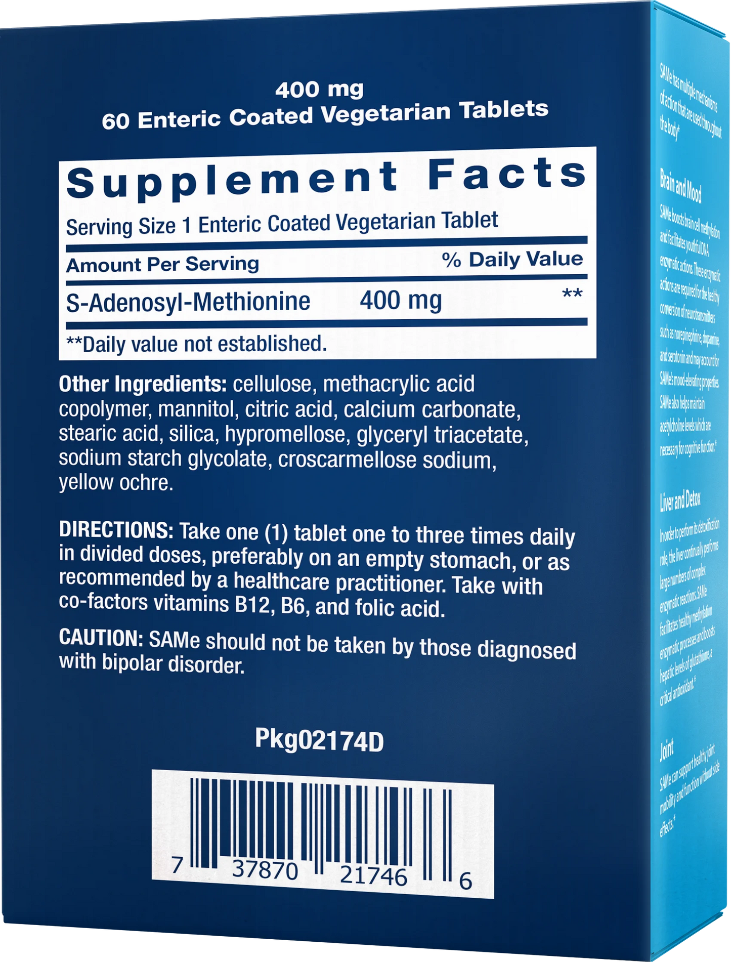 Life Extension SAMe 400 mg-Life Extension-Hyvinvoinnin Tavaratalo