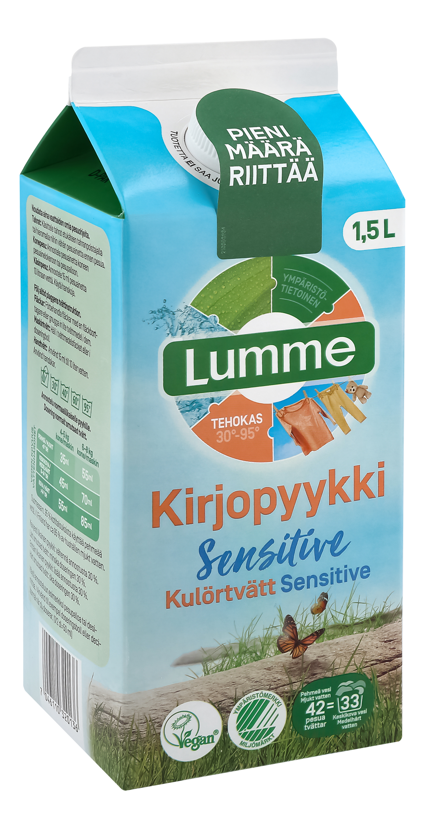 Lumme Kirjopyykki Pyykinpesuneste Sensitive-Lumme-Hyvinvoinnin Tavaratalo