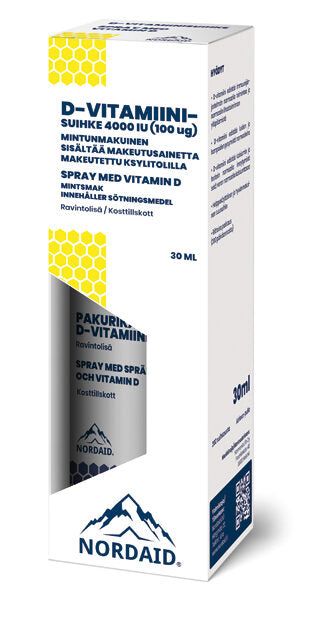 Nordaid D-vitamiinisuihke 100 mikrog-Nordaid-Hyvinvoinnin Tavaratalo