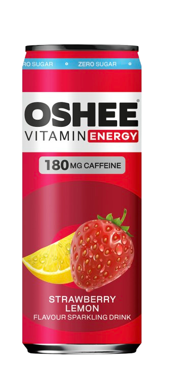 OSHEE Energy Drink Strawberry & Lemon Zero (Parasta ennen 06.11.2026)