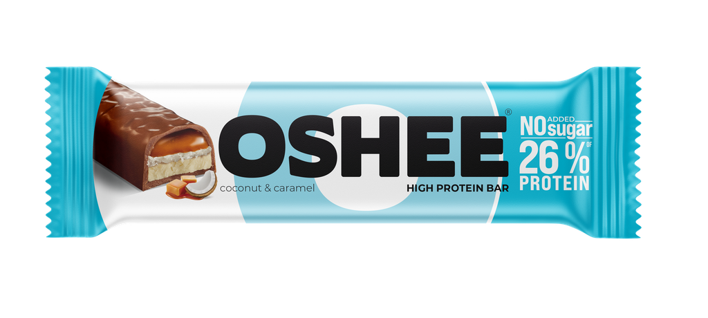OSHEE Protein Bar Coconut & Caramel (Parasta ennen 24.10.2026)