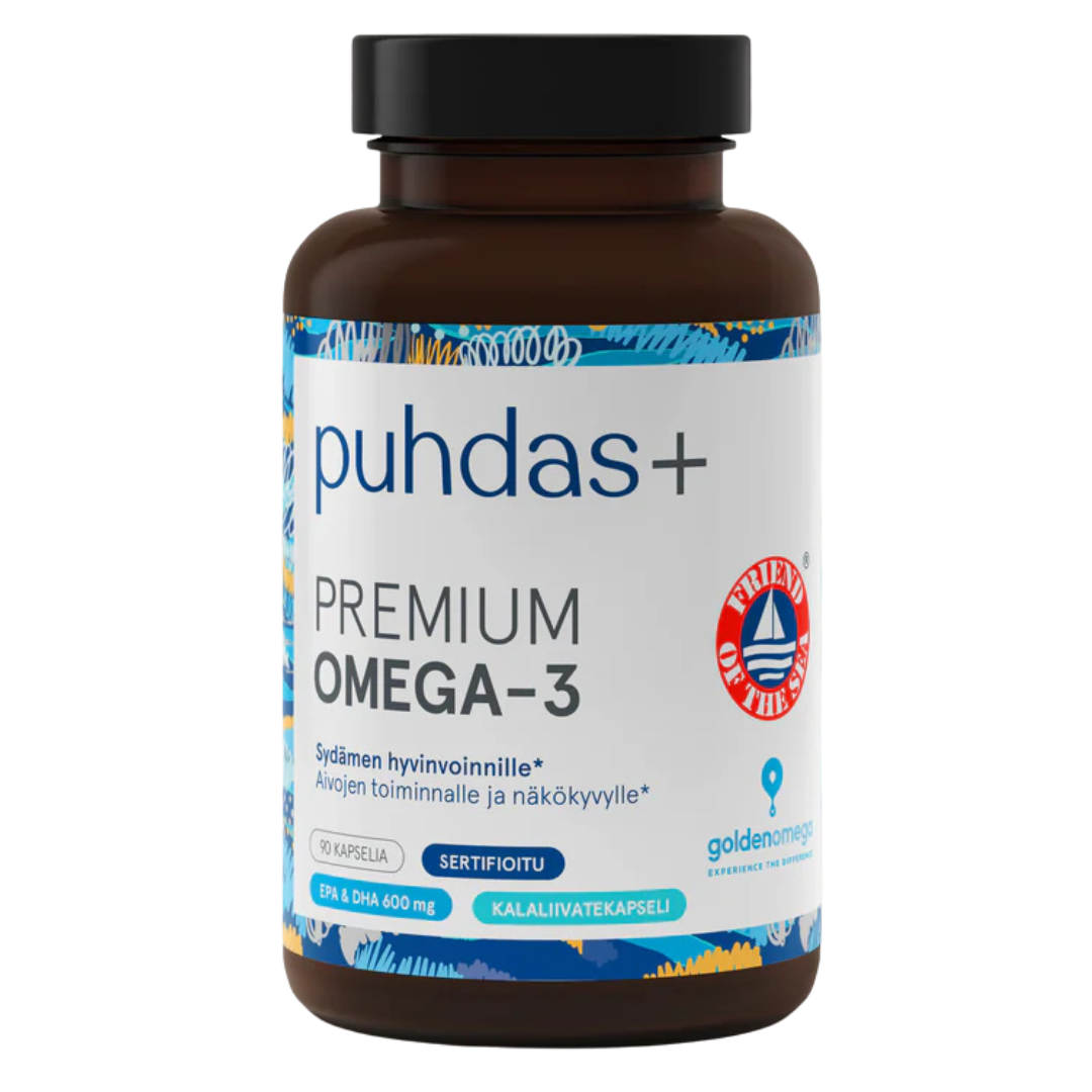 Puhdas+ Premium Omega-3 -kapselit-Puhdas+-Hyvinvoinnin Tavaratalo