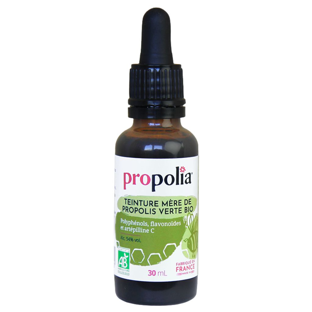 Propolia vihreä propolis-tinktuura 30 ml, brasilialainen luomupropolisuute pipettipullossa