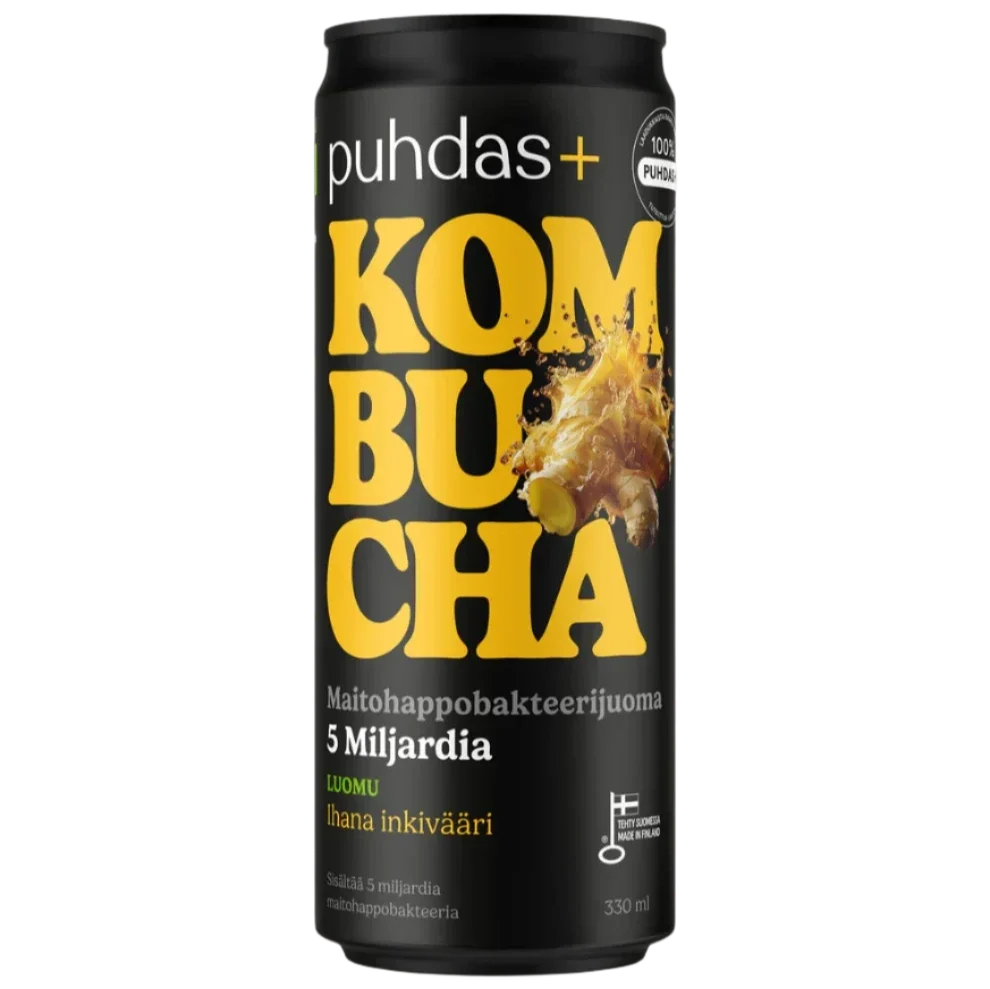 Puhdas+ Luomu Kombucha Ihana Inkivääri-Puhdas+-Hyvinvoinnin Tavaratalo