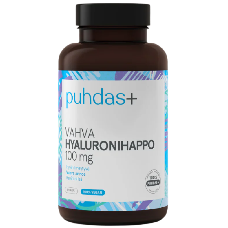 Puhdas+ Vahva Hyaluronihappo 100 mg-Puhdas+-Hyvinvoinnin Tavaratalo