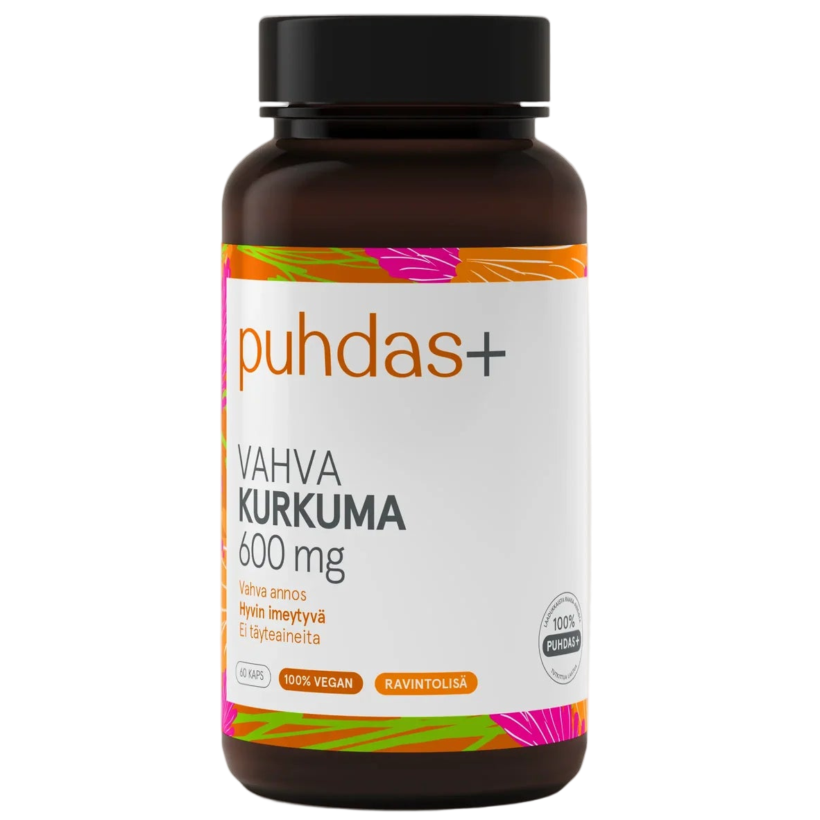 Puhdas+ Vahva Kurkuma 600 mg-Puhdas+-Hyvinvoinnin Tavaratalo