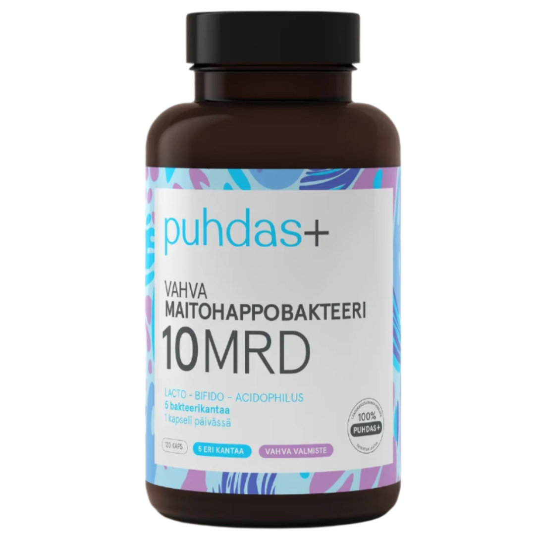 Puhdas+ Vahva Maitohappobakteeri 10 miljardia LACTO - BIFIDO - ACIDOPHILUS-Puhdas+-Hyvinvoinnin Tavaratalo