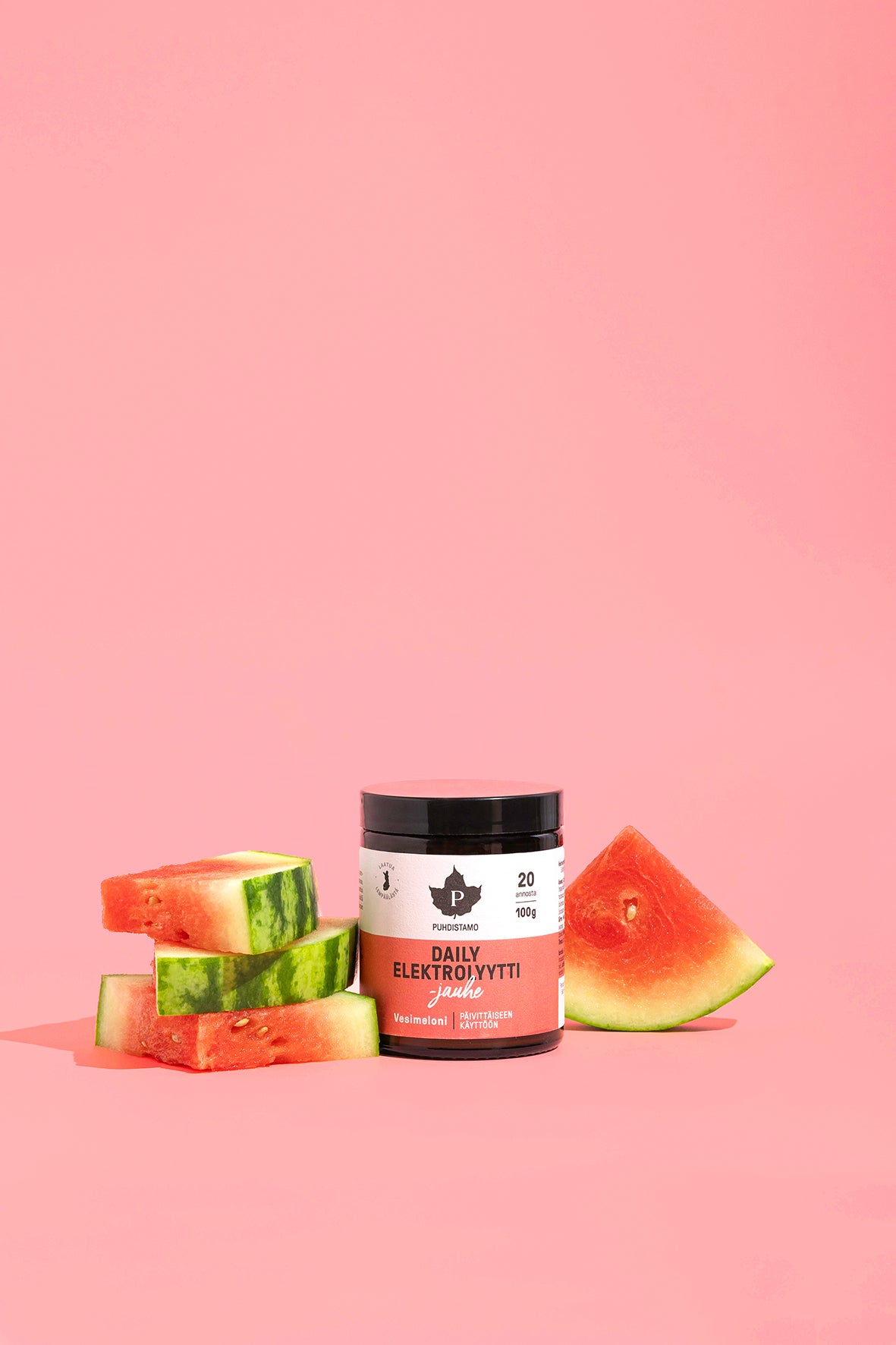 Puhdistamo Daily Elektrolyyttijauhe Vesimeloni-Puhdistamo-Hyvinvoinnin Tavaratalo