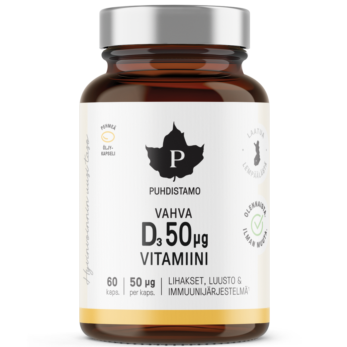 Puhdistamo Vahva D-vitamiini 50 mikrog