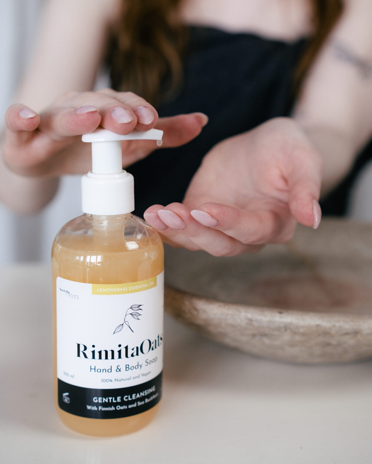 Rimita Oats Käsi- ja Vartalosaippua Sitruunaruoho-Rimita Green-Hyvinvoinnin Tavaratalo