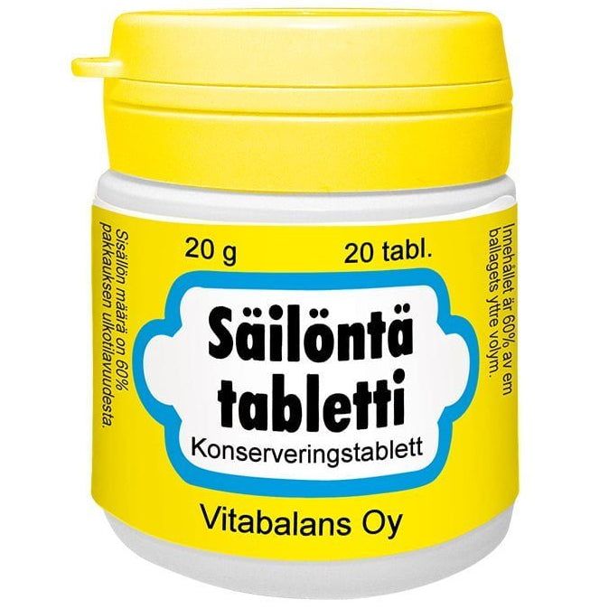 Säilöntätabletti-Vitabalans-Hyvinvoinnin Tavaratalo