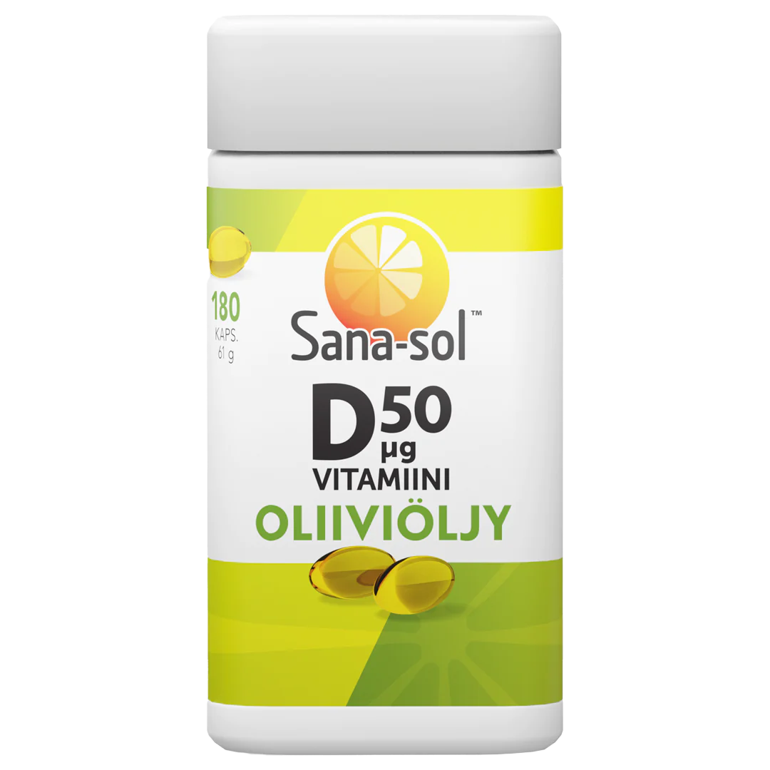 Sana-sol D-vitamiini Oliiviöljy 50 mikrog-Sana-sol-Hyvinvoinnin Tavaratalo
