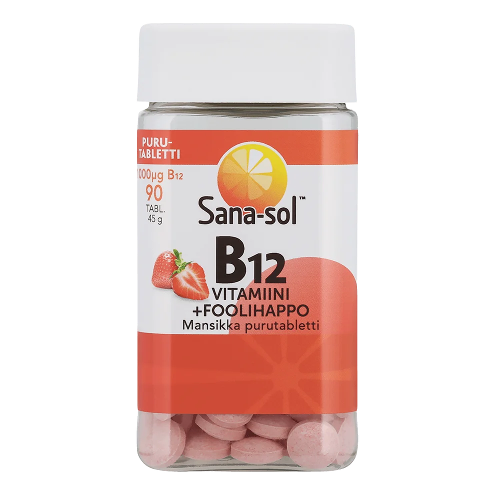 Sana-sol B12-vitamiini + Foolihappo purutabletit