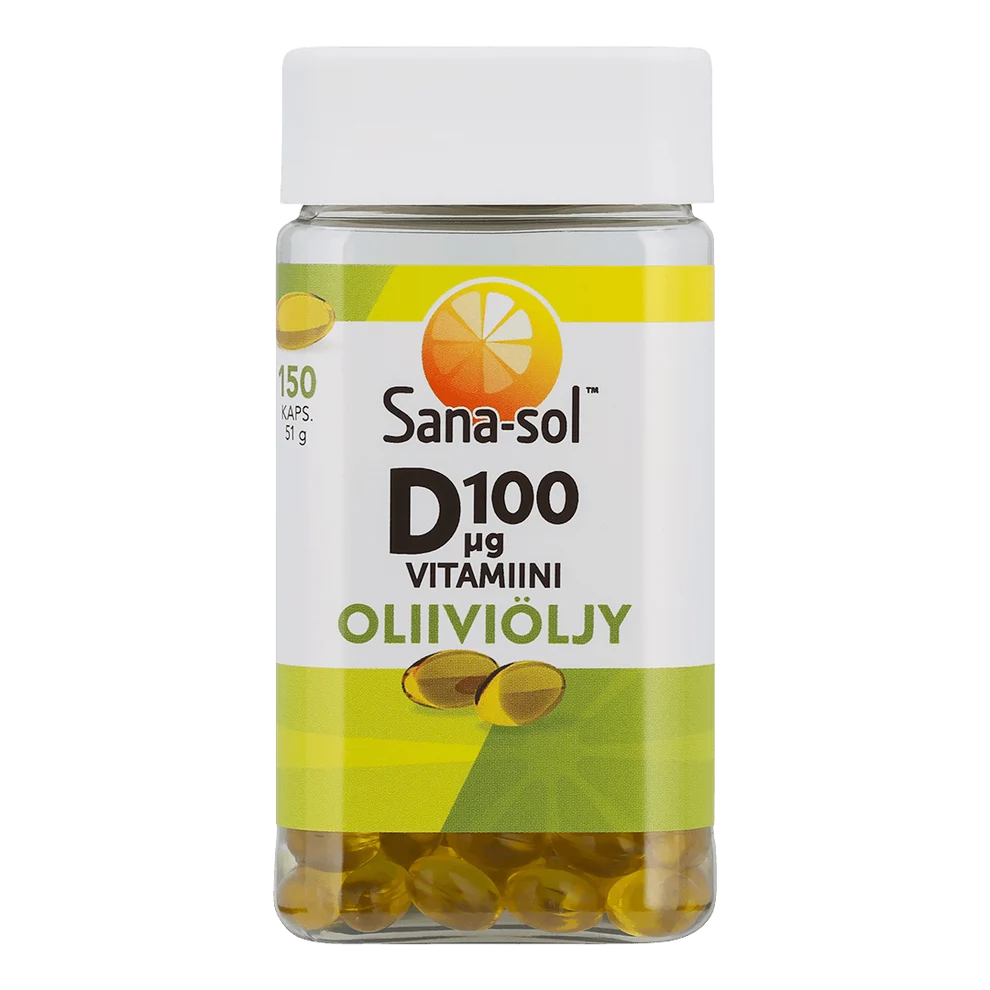 Sana-sol D-vitamiini Oliiviöljy 100 mikrog