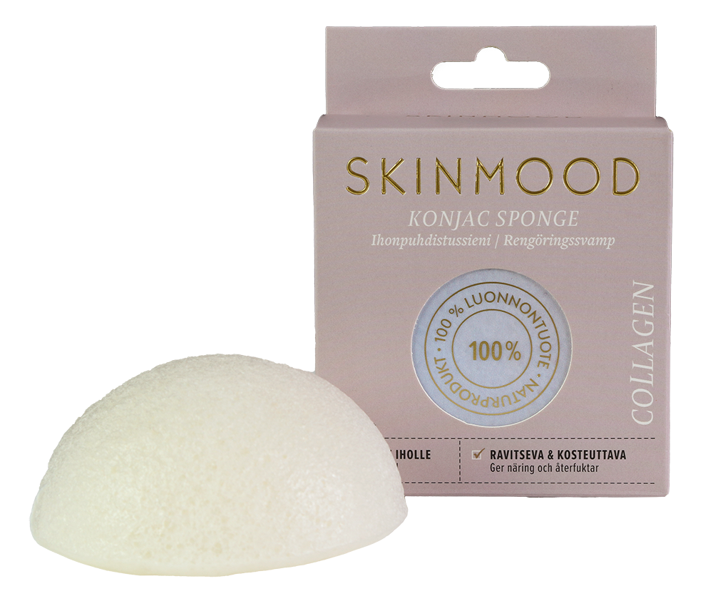 SkinMood Magical Konjac Sponge Collagen-SkinMood-Hyvinvoinnin Tavaratalo
