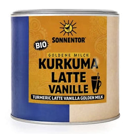 Sonnentor Kurkuma Latte Vanilja suurpakkaus – luomu mausteseos kultaiseen maitoon