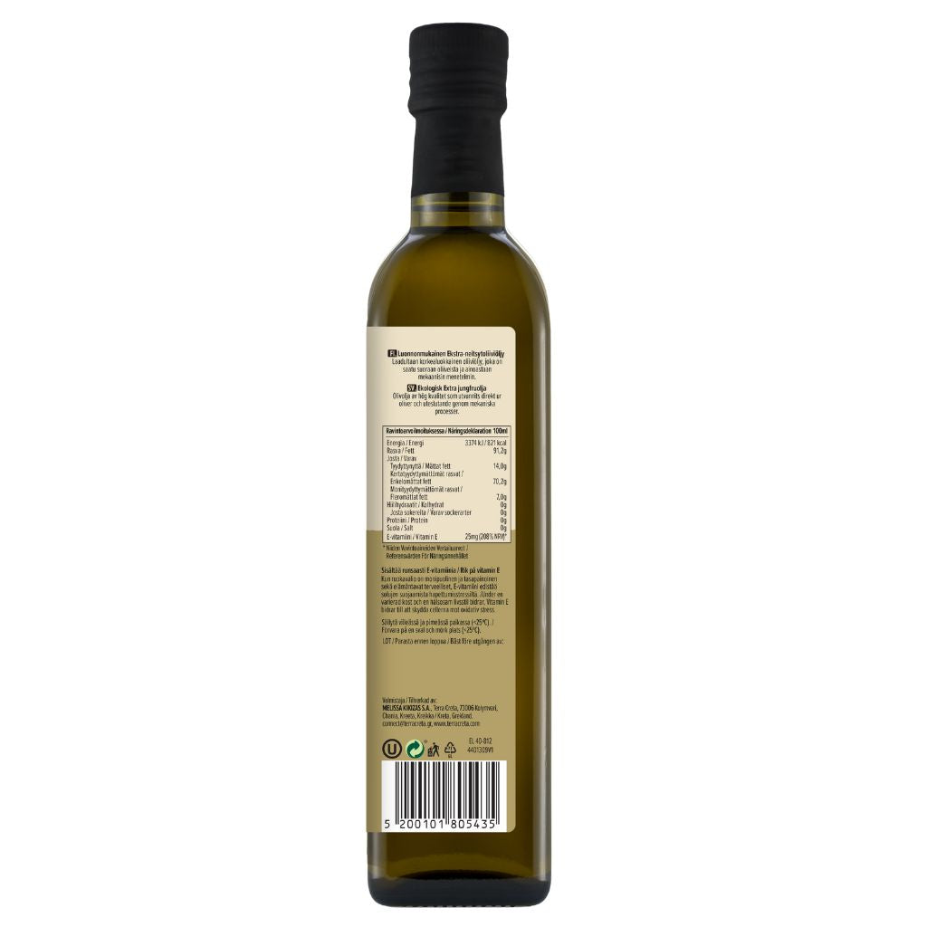 Terra Creta Luomu Extra Neitsytoliiviöljy