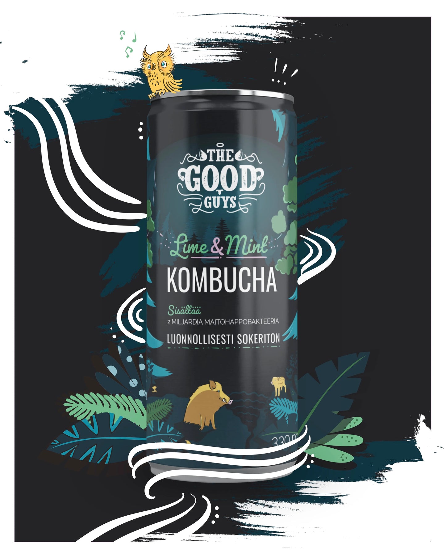 The Good Guys Sokeriton Kombucha Lime-The Good Guys-Hyvinvoinnin Tavaratalo