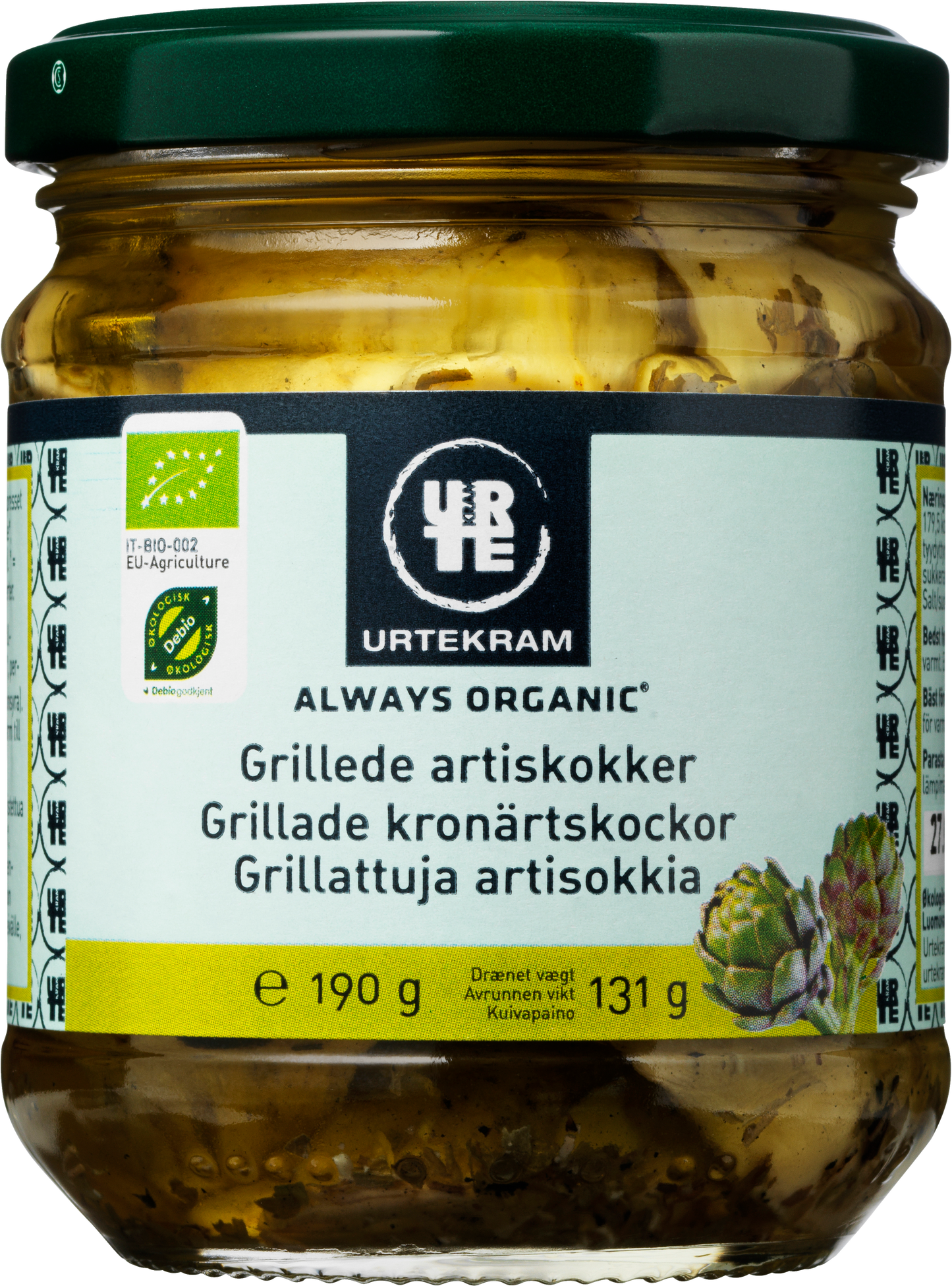 Urtekram Luomu Grillatut Artisokat-Urtekram-Hyvinvoinnin Tavaratalo