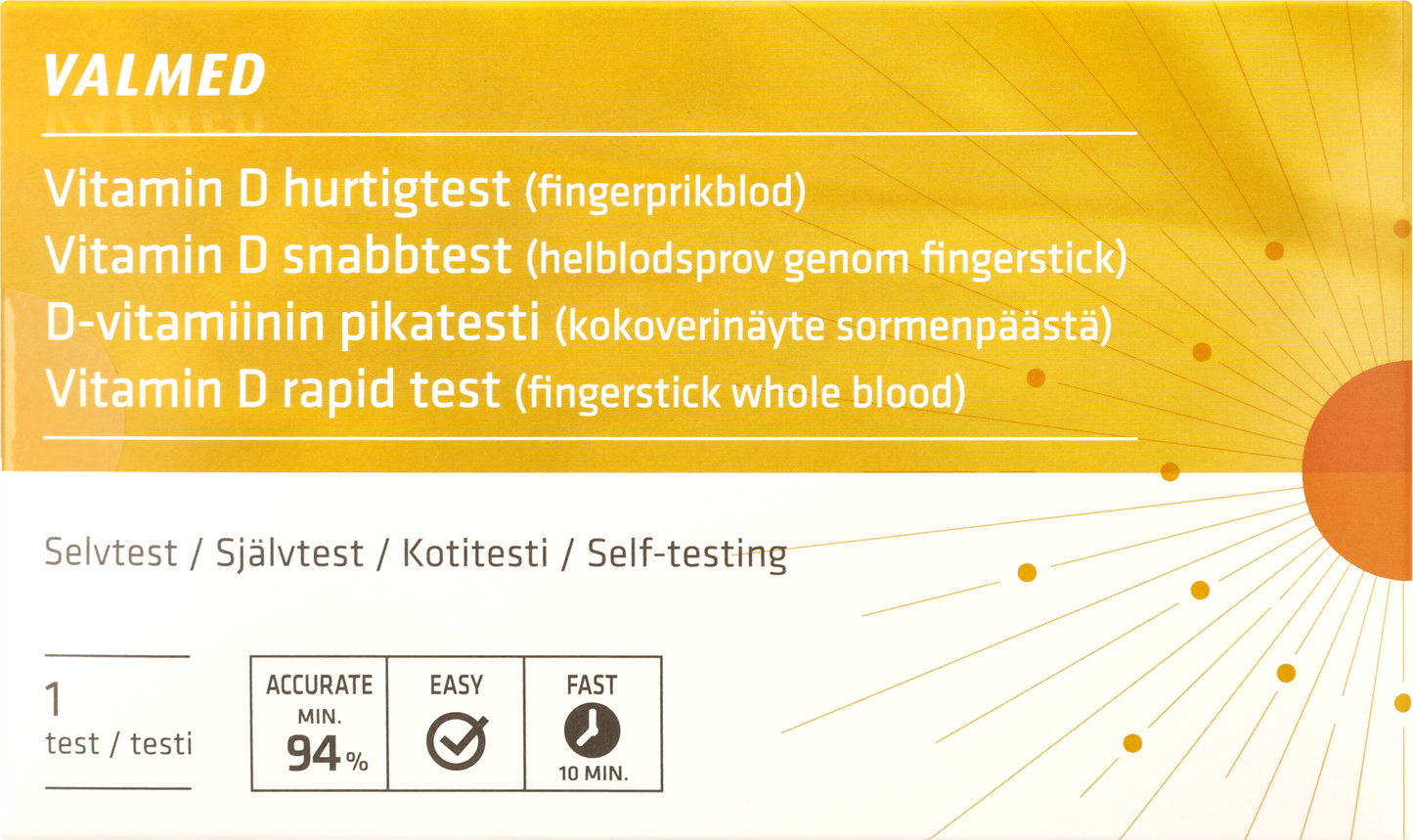Valmed D-vitamiinitesti-Valmed-Hyvinvoinnin Tavaratalo