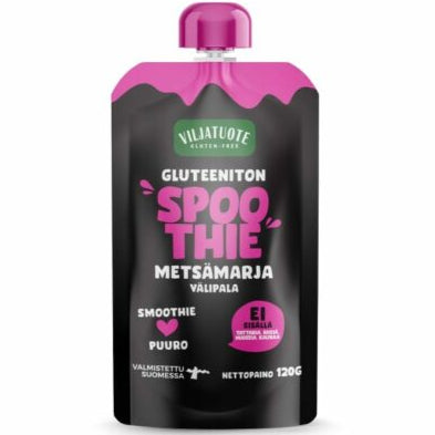 Virtasalmen Viljatuote Spoothie Gluteeniton Metsämarjavälipala-Virtasalmen Viljatuote-Hyvinvoinnin Tavaratalo