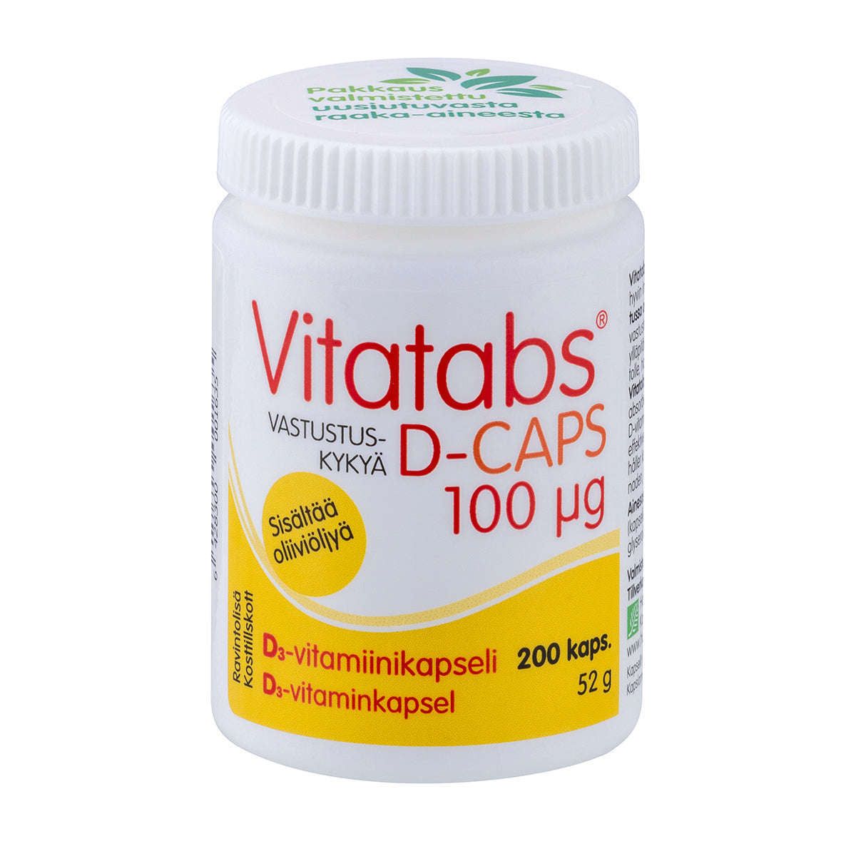 Vitatabs D-Caps 100 mikrog-Hankintatukku-Hyvinvoinnin Tavaratalo