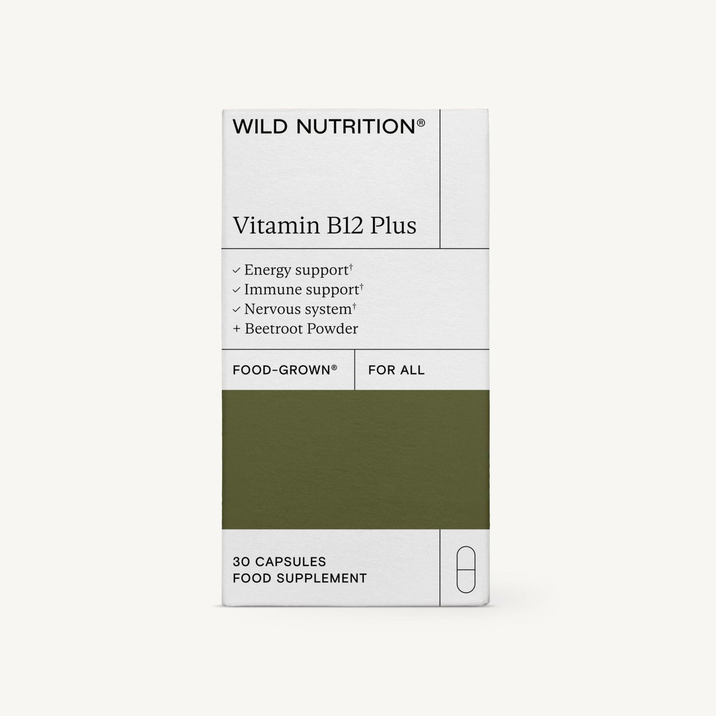 Wild Nutrition Vitamin B12 Plus-Wild Nutrition-Hyvinvoinnin Tavaratalo