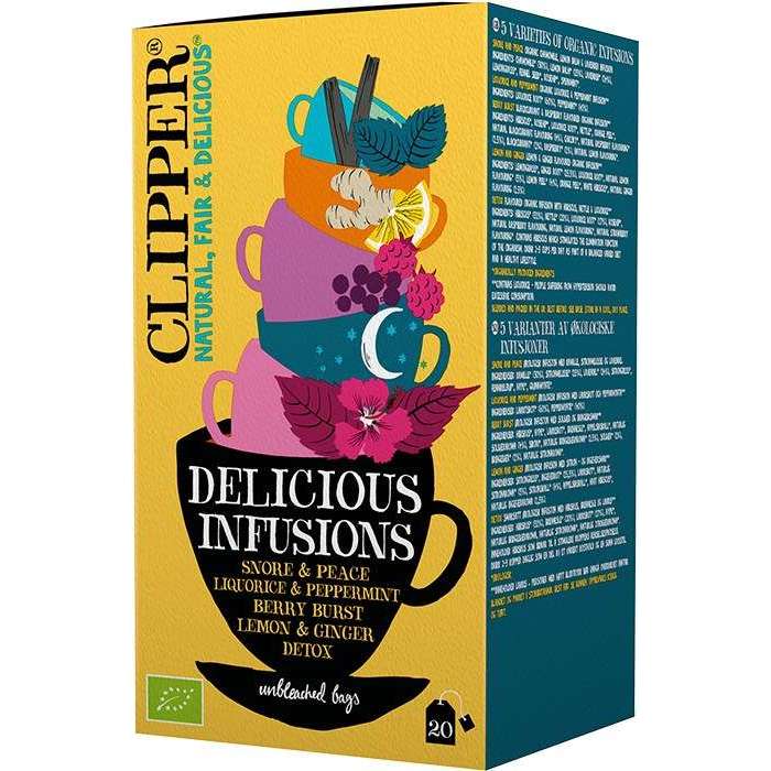 Clipper Luomu Delicious Infusions Yrttiteelajitelma (Parasta ennen 01.02.2026)-Clipper-Hyvinvoinnin Tavaratalo