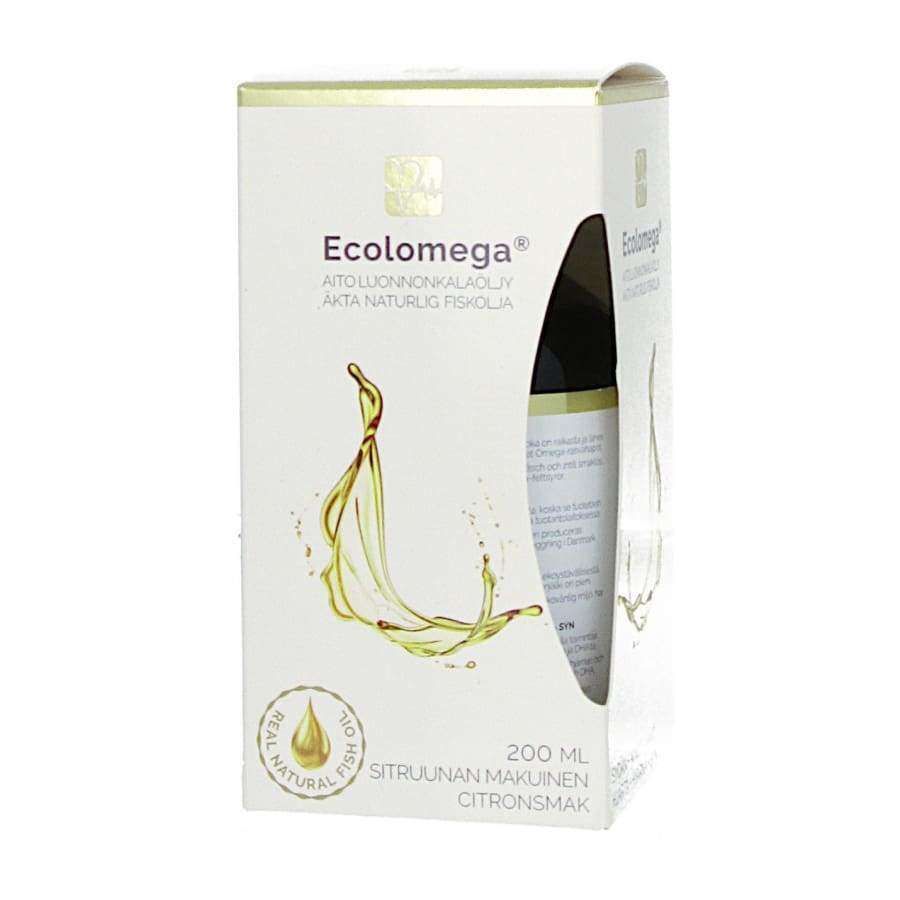 Ecolomega Nestemäinen Kalaöljy - Sitruuna-Ecolomega-Hyvinvoinnin Tavaratalo