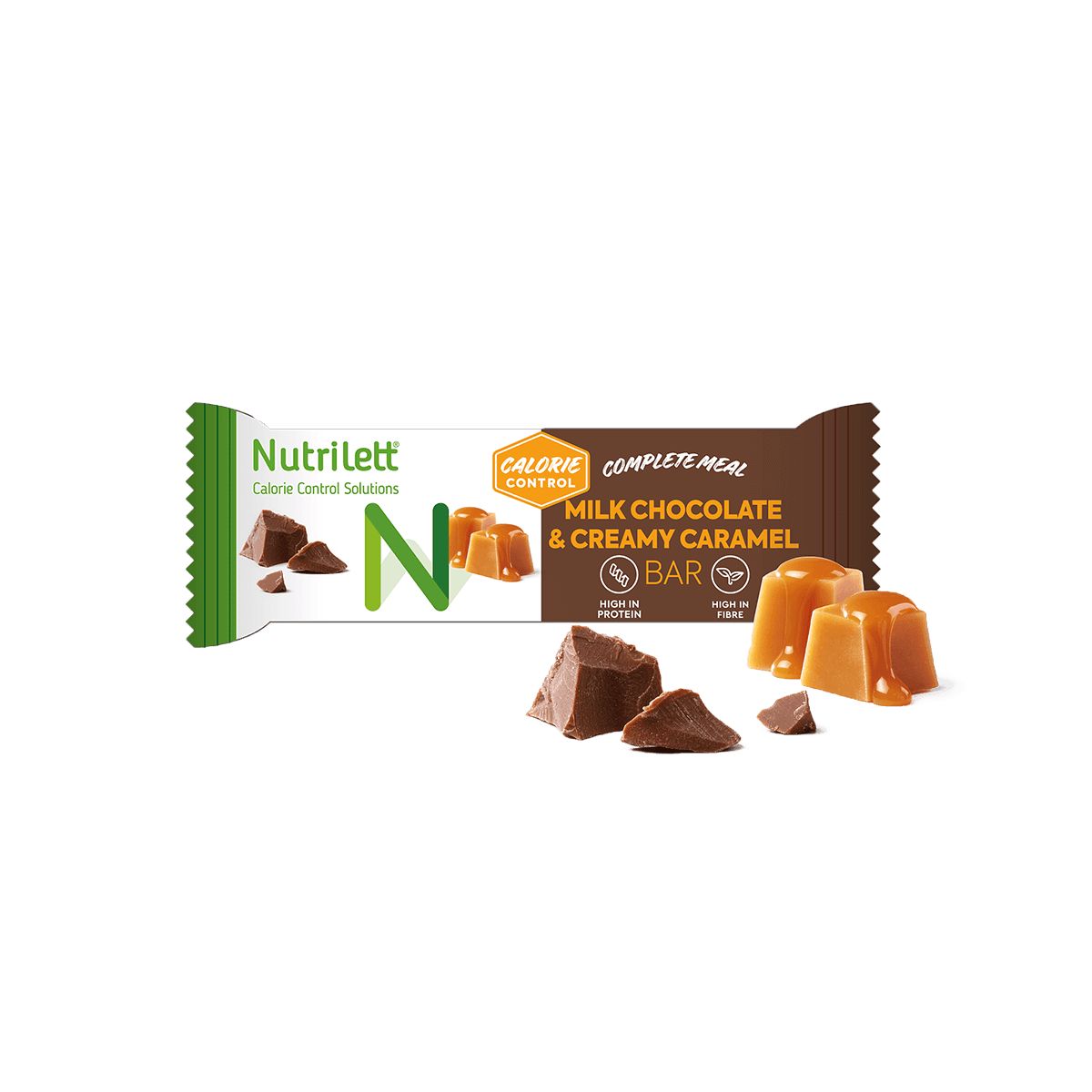 Nutrilett Ateriankorvikepatukka Milk Chocolate & Creamy Caramel 15-pack-Nutrilett-Hyvinvoinnin Tavaratalo