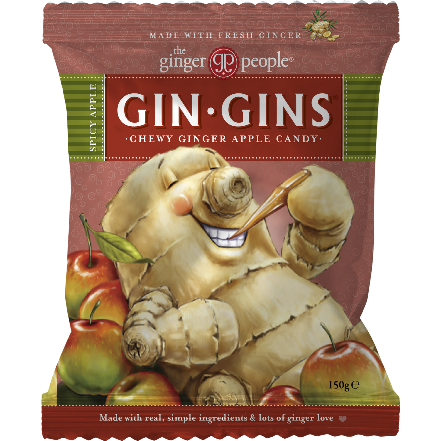 The Ginger People Gin Gins Chewy Ginger Apple-The Ginger People-Hyvinvoinnin Tavaratalo