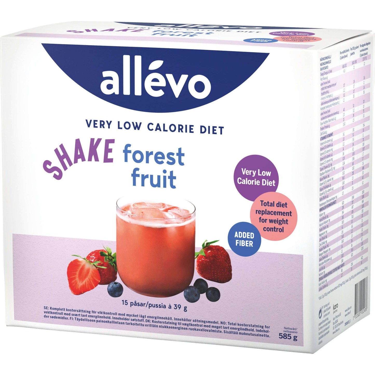 Allevo VLCD Shake Metsämarja-Allévo-Hyvinvoinnin Tavaratalo