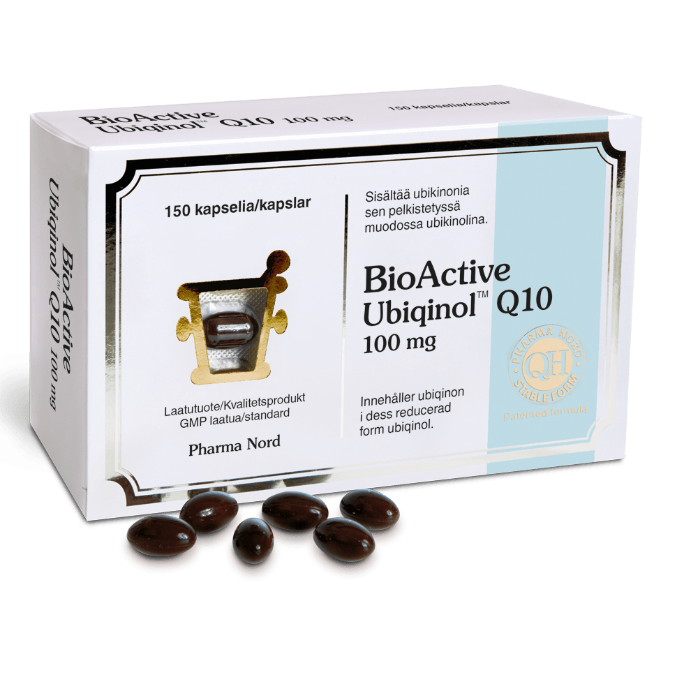 BioActive Ubiqinol Q10 100 mg-Pharma Nord-Hyvinvoinnin Tavaratalo