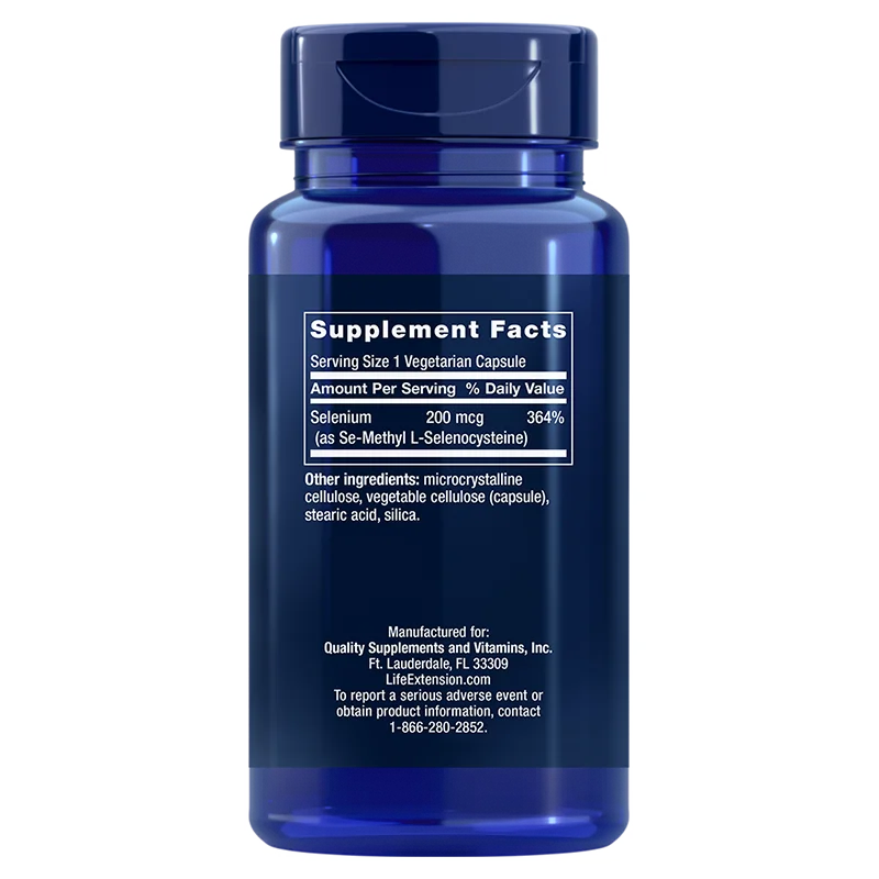 Life Extension Se-Methyl L-Selenocysteine-Life Extension-Hyvinvoinnin Tavaratalo
